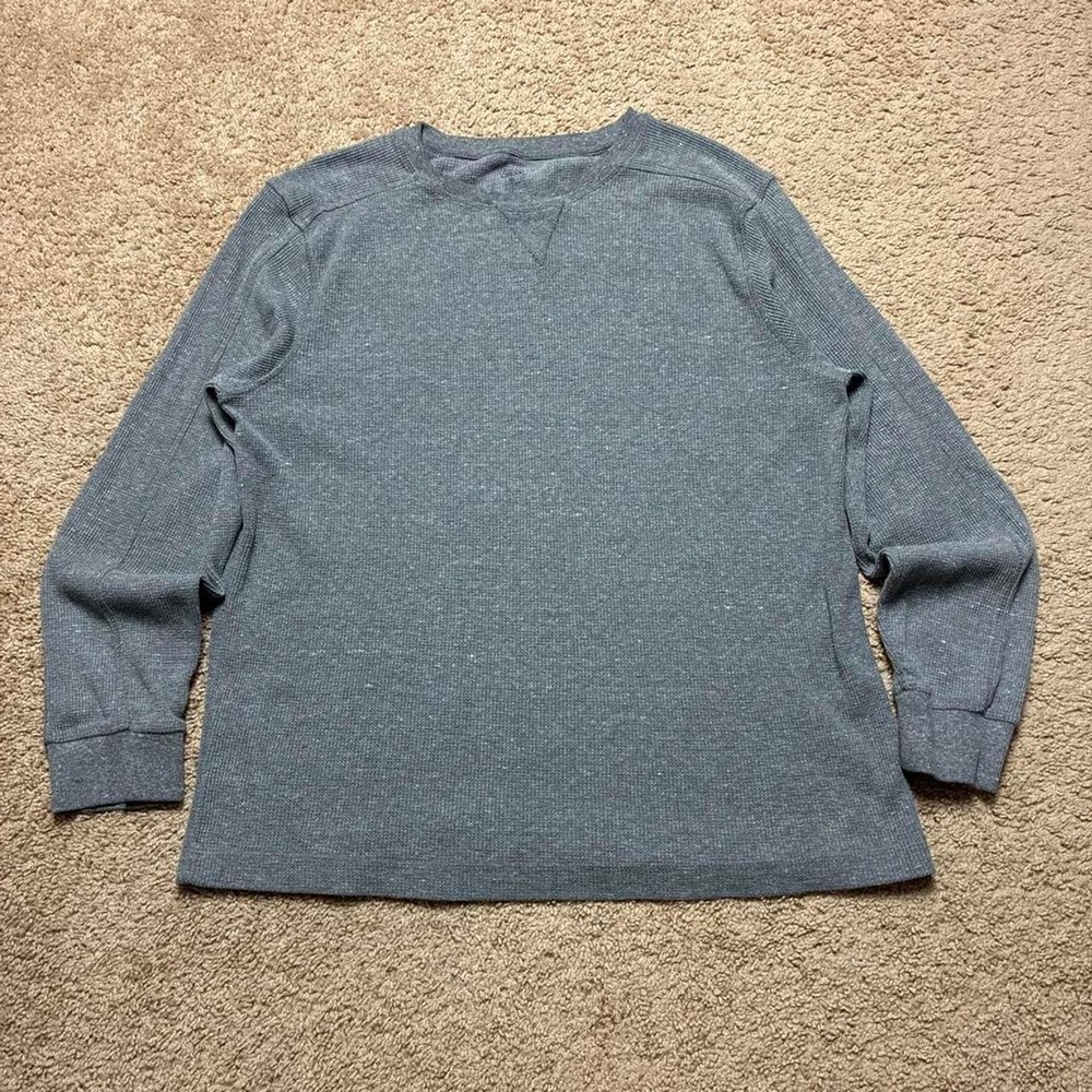 Falls Creek gray long sleeve waffle knit thermal shirt size XL